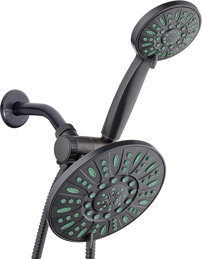 AquaDance Antimicrobial/Anti-Clog High-Pressure 30-setting Rainfall Shower Combo by AquaDance