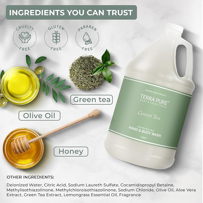 Terra Pure Hotel Body Wash/Hand Soap | One Gallon | Designed to Refill Soap - Image 4