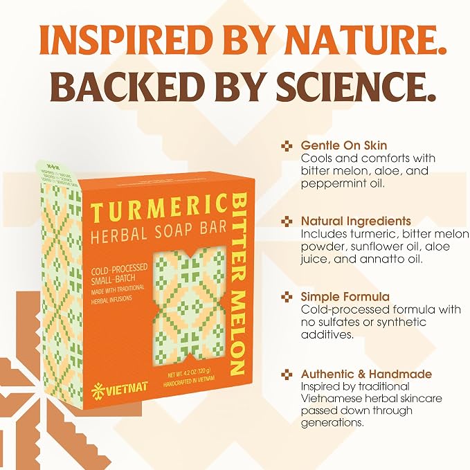 Turmeric, Tea Tree & Ginger Soap Bar – 2-in-1 Cleansing & Refreshing, Cold - Image 7