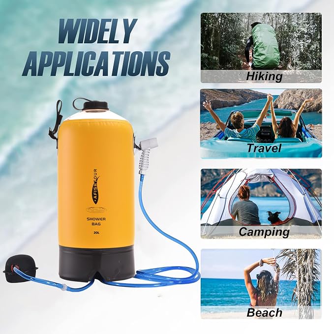 Portable Camping Shower Bag - 10L/2.2 Gallons Solar Shower Water Bag - Image 5