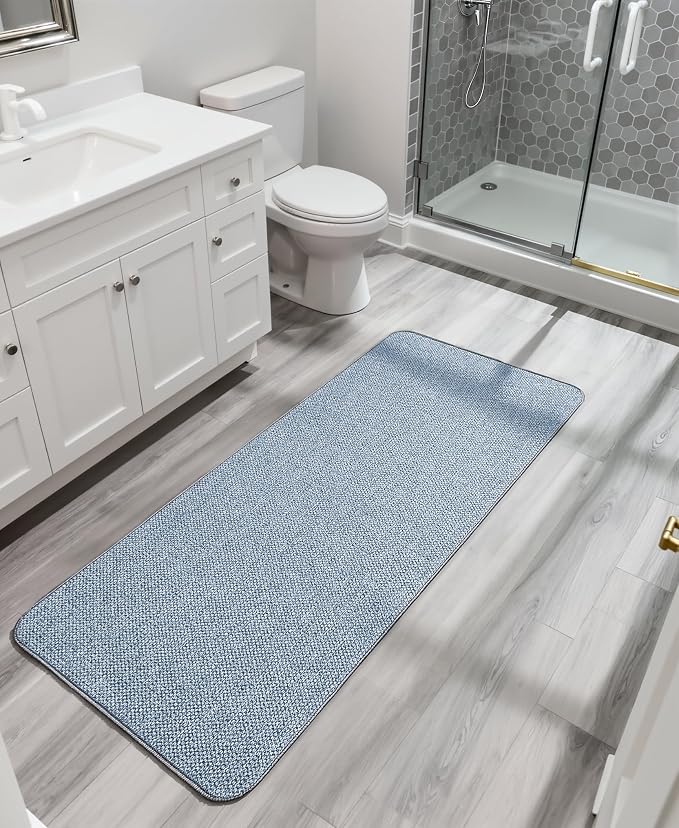 Bath Mat, Ultra Thin Bathroom Runner Rugs, Large Bath Mats - Image 7