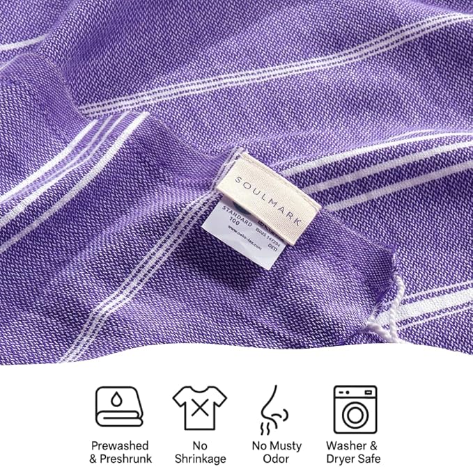 SOULMARK 100% Cotton Turkish Beach Towel - Image 2