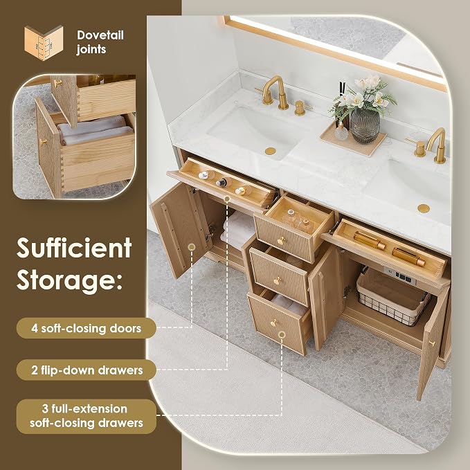 ALTAIR 60 in Bathroom Vanities Double Sink Vanity - Image 4
