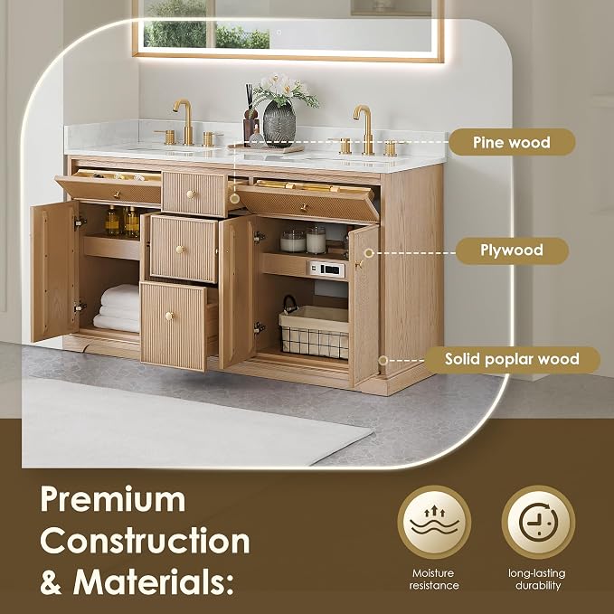 ALTAIR 60 in Bathroom Vanities Double Sink Vanity - Image 5