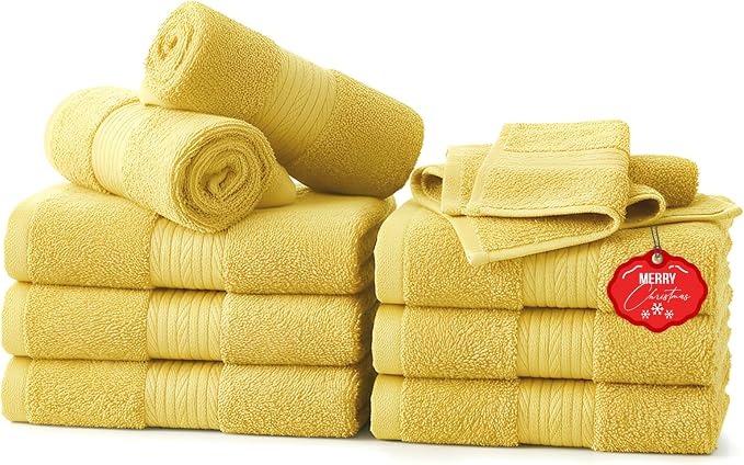 Ample Decor Wash Cloths Pack of 10, Oeko Tex Certified 600 GSM 100% Cotton Soft by AmpleDecor