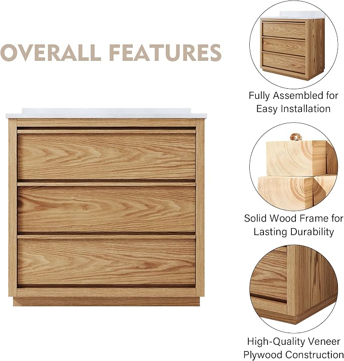 WELLFOR 36" Bathroom Vanity - Image 3