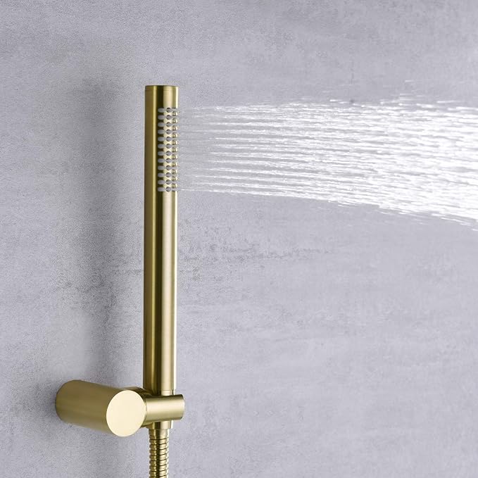sumerain Brushed Gold Shower Faucet System - Image 4