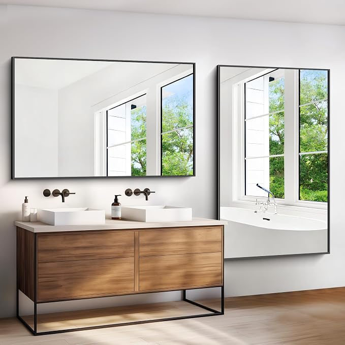 BONEWEI Bathroom Mirror, 60x36 inch Large Wall Mirror - Image 3