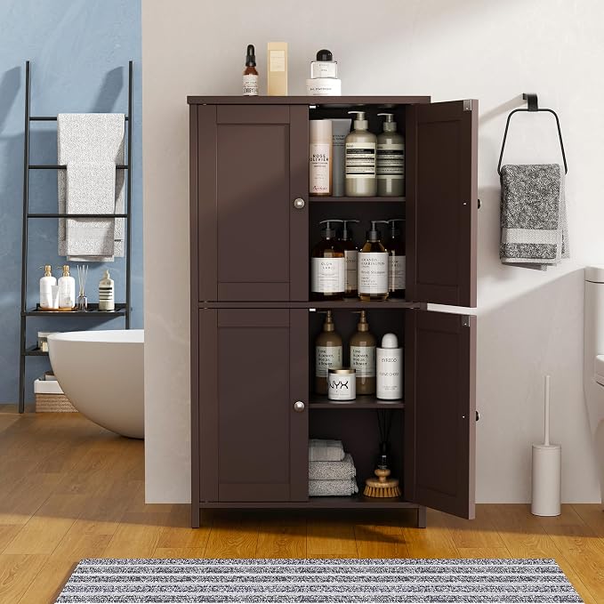 Vongrasig Floor Storage Cabinet, Small Bathroom Storage Unit - Image 2