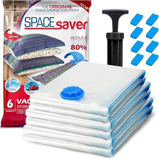 6 Pack Variety Vacuum Storage Bags by Spacesaver
