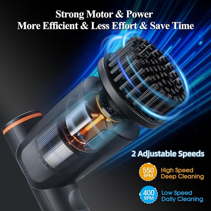 Electric Spin Scrubber, Bathroom Shower Scrubber - Image 6
