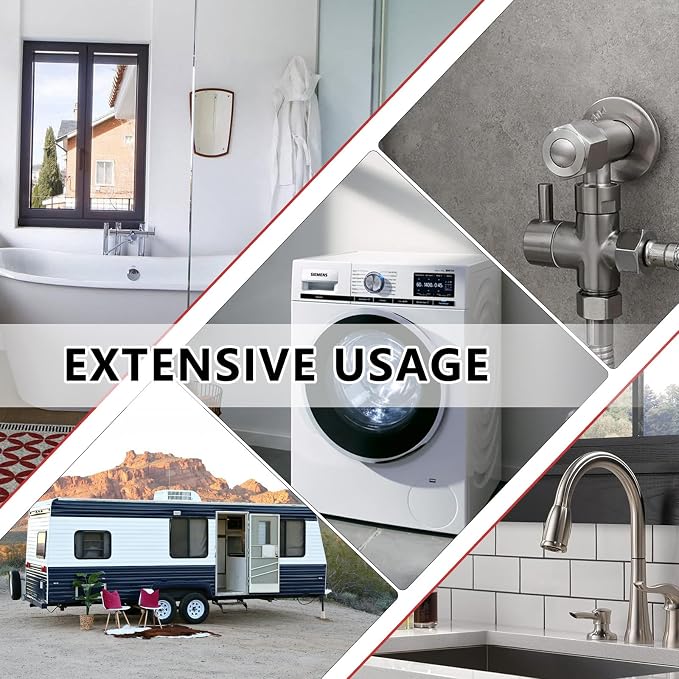 5-Pack EFIELD Angle Stop Valve 1/2" Nominal Compression x 3/8" OD - Image 6