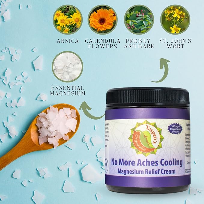 Taspen's Organics Magnesium No More Aches Cooling Cream - Image 2