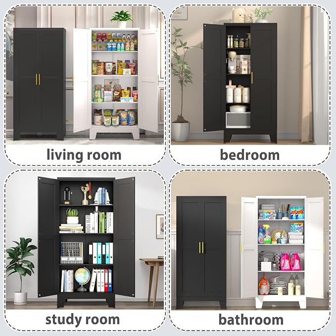 61.02" Kitchen Pantry Cabinet, Pantry Storage Cabinet - Image 6