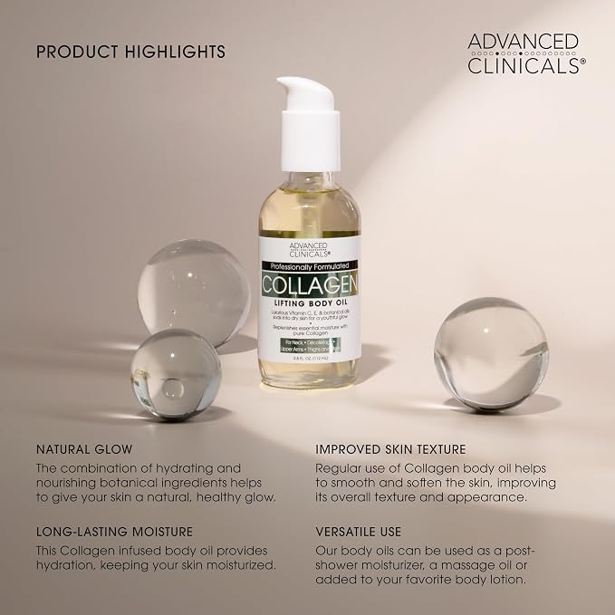 Advanced Clinicals Hydrating Collagen Oil - Image 5