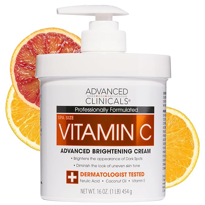 Advanced Clinicals Vitamin C Cream Visibly Brightening Body Lotion | Vitamin C by AdvancedClinicals