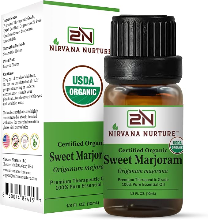 Sweet Marjoram Essential Oil USDA Certified Organic, 100% Pure Natural Premium - Image 6