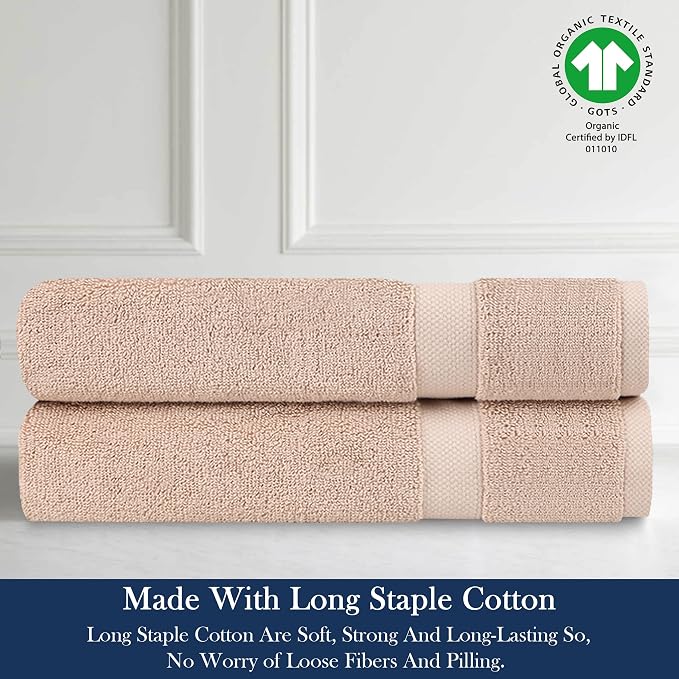 Delara Organic Cotton Luxuriously Plush Hand Towel Pack of 2 | GOTS & OEKO-TEX - Image 3