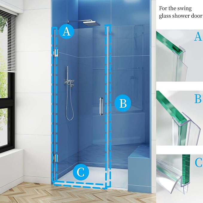 Shower Door Seal Strip Kit 3 Packs - Image 2