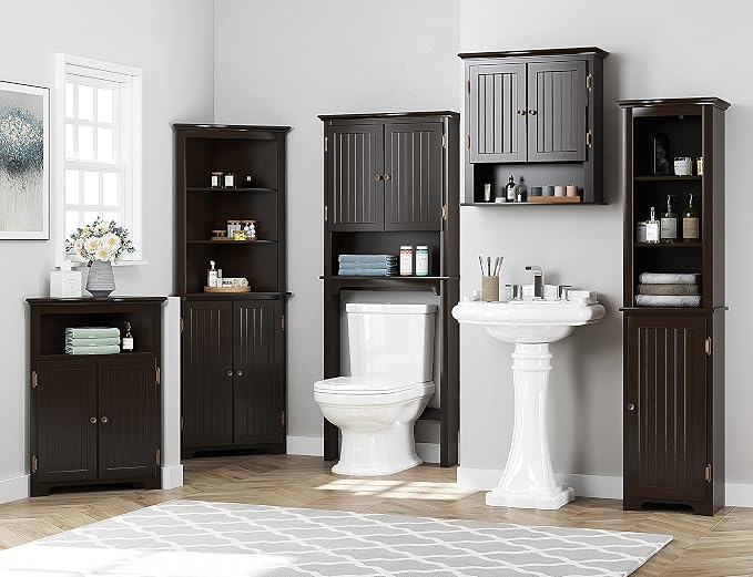 UTEX Bathroom Storage Over The Toilet, Above Toilet Storage Cabinet Organizer - Image 9