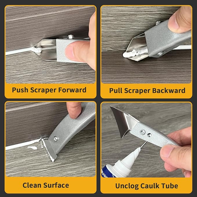 Caulking Tool-Caulk Remover Tool Kit, Grout Removal Tool, Silicone Bathroom - Image 3
