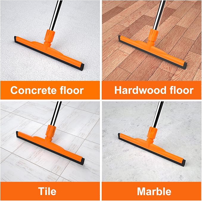 ITTAR Heavy-Duty Floor Squeegee, EVA Foam Blade, Patio & More - Image 2