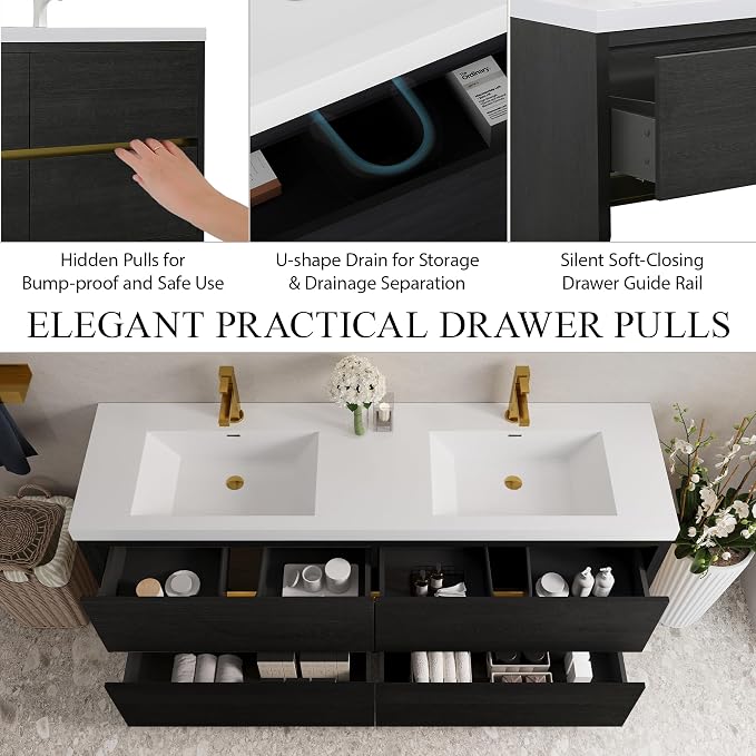 72" Freestanding Bathroom Vanity - Image 4