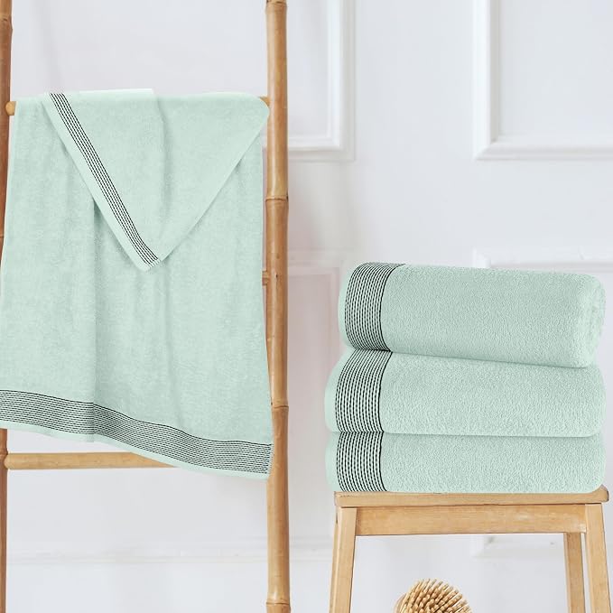 Belizzi Home Ultra Soft 4 Pack Oversized Bath Towel Set 27x54 inches, 100% - Image 2