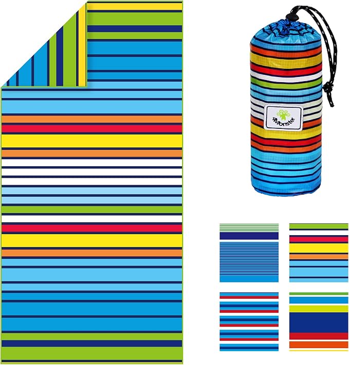 4Monster Microfiber Beach Towel Quick Dry, Super Absorbent Lightweight Travel by 4Monster