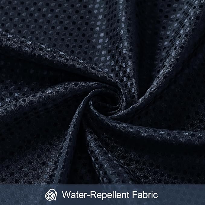 3 in 1 Extra Long Navy Blue Shower Curtain Set-72 W x 84 H, Modern Waffle and - Image 7