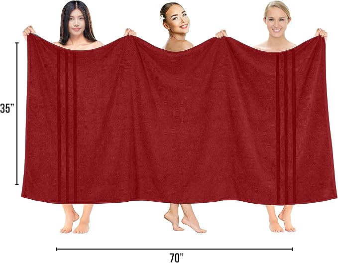 RIVERSIDE Pack of 2 Extra Large Bath Sheets 35 x 70 Inches - Image 2