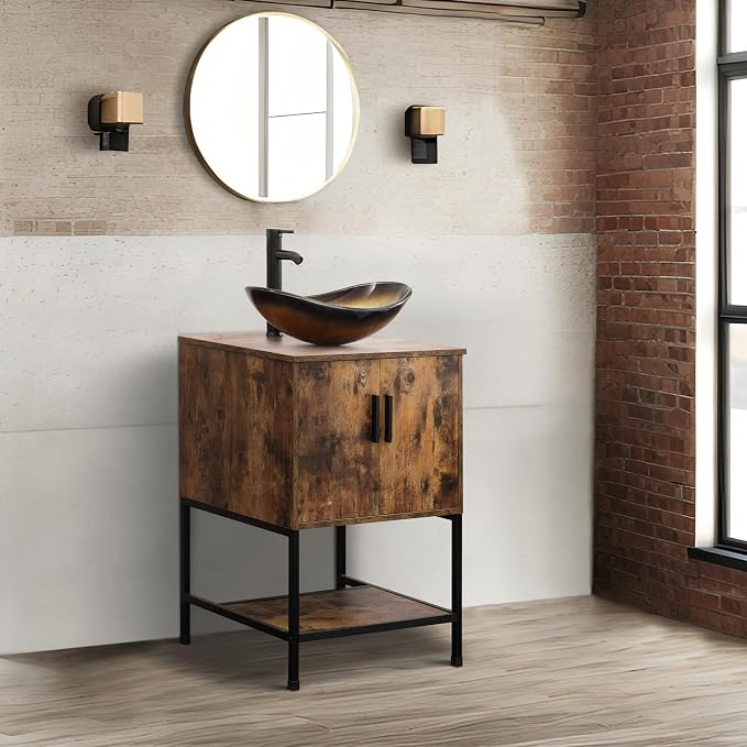 UEV Rustic Brown 24" Bathroom Vanity - Image 5