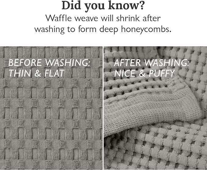 GILDEN TREE Waffle Bath Sheet Quick Dry Towel, Thin Luxury Bath Towels - Image 8