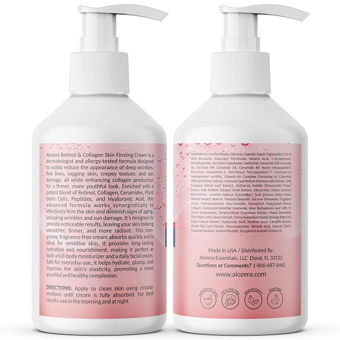 Alozera Skin Firming Retinol Collagen Body Lotion - Image 7