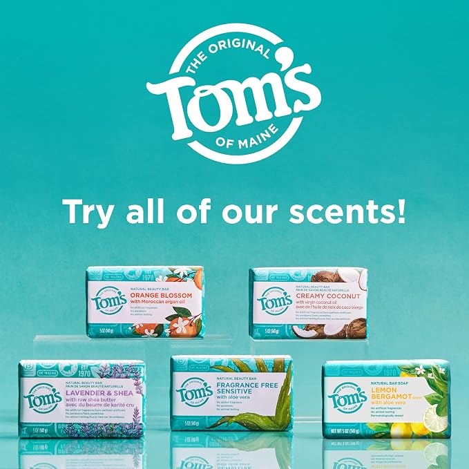 Tom’s of Maine Natural Bar Soap Variety Pack, Lavender & Shea, Creamy Coconut - Image 7