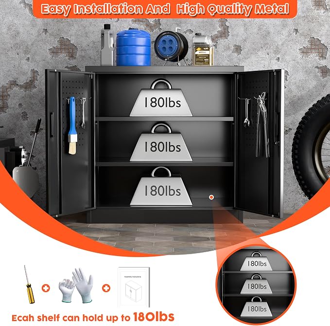 Aobabo 31.5" H Metal Storage Cabinet - Image 7