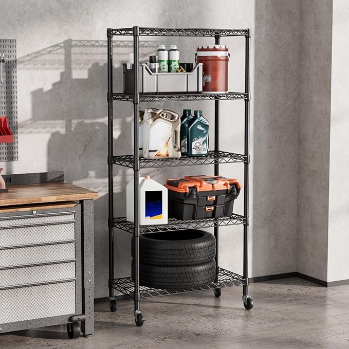 SINGAYE 5 Shelf Adjustable Heavy Duty Storage Shelving Unit - Image 6