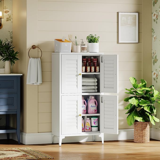45.87''H Metal Bathroom Floor Storage Cabinet - Image 7