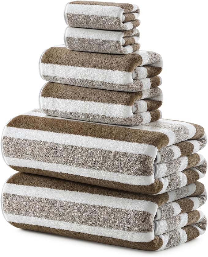 REDKISS Ultra Soft Bath Towel Sets 6-Piece 35"x70" | 100% Microfiber Highly by REDKISSOnline