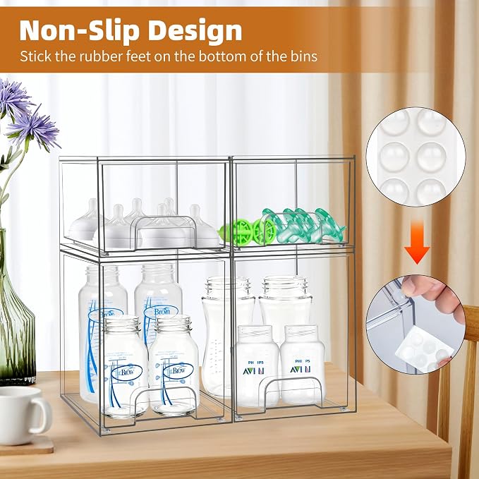 Baby Bottle Organizer, Stackable Storage Drawers - Image 5