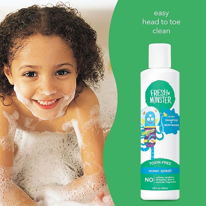 Fresh Monster 2-in-1 Kids Shampoo & Body Wash, Ocean Splash - Image 5
