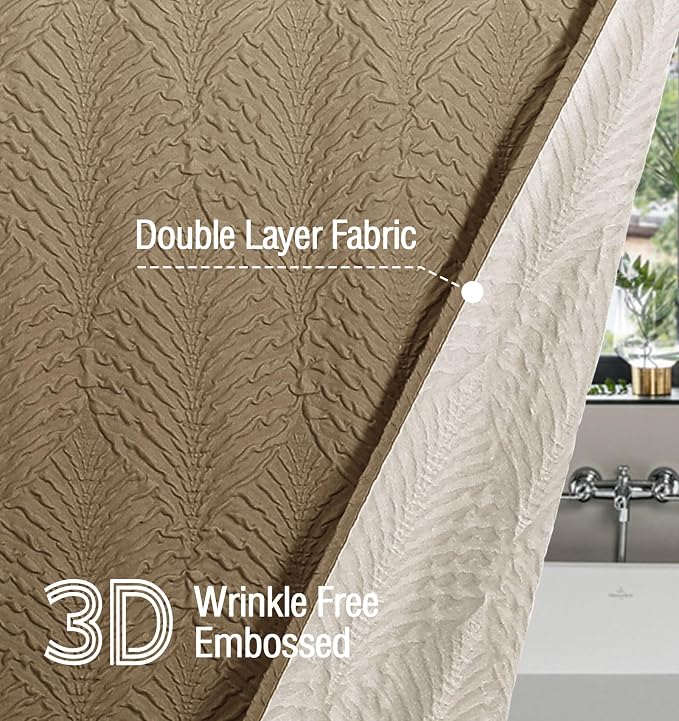 Gibelle Ombre Brown Shower Curtain - Image 3