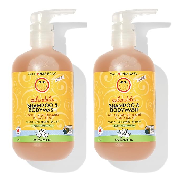 California Baby Calendula Baby Shampoo + Baby Wash | 100% Plant-Based | by CaliforniaBaby