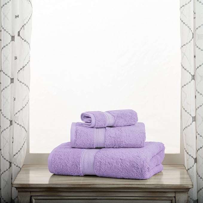 Buckingham Egyptian Cotton 3-Piece Towel Set, Washcloths, Hand Towels, Bath - Image 2