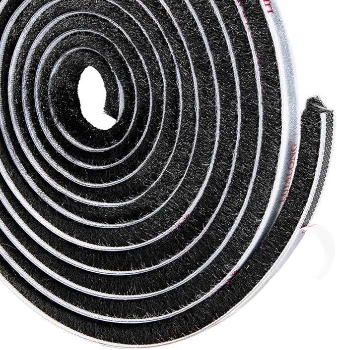 TORRAMI Brush Weather Stripping 11/32 inch x 11/32 inch x 16 ft Seal and Sound by TORRAMI