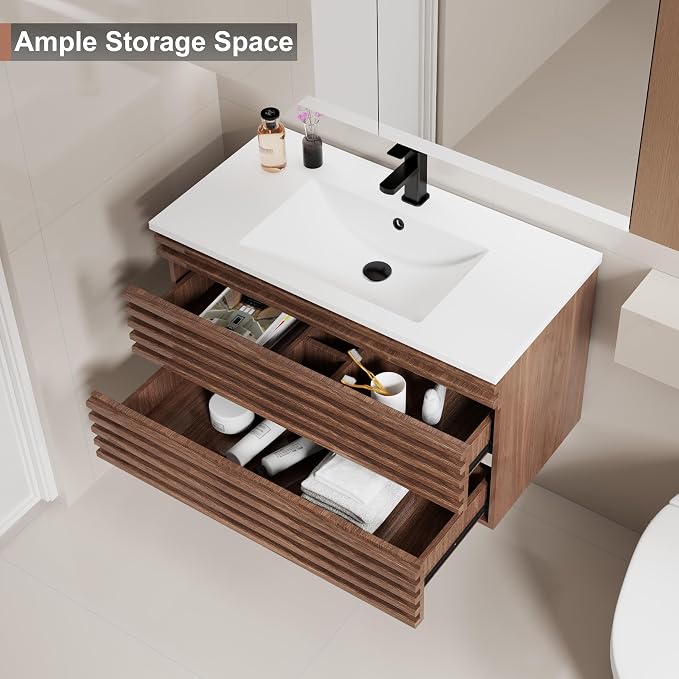 LUCKWIND 36" Floating Bathroom Vanity - Image 4