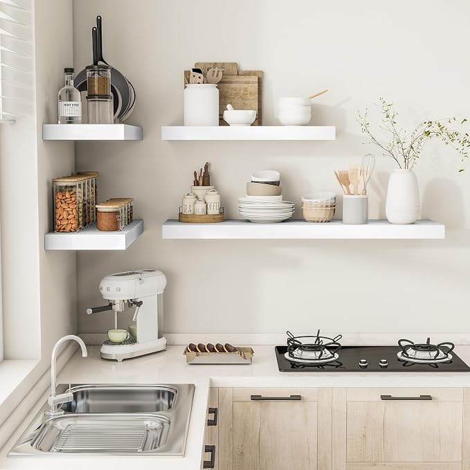 Vivelove 2" Thick Floating Shelves, 47.2 Inch X 12 Deep Shelves - Image 6
