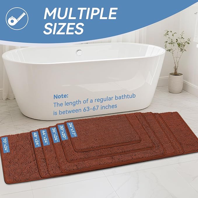 Bcoimo 24"×17" Absorbent Bath Mat, Non-Slip - Image 2