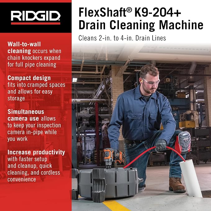 RIDGID 76198 FlexShaft K9-204+ Drain Cleaning Machine - Image 3