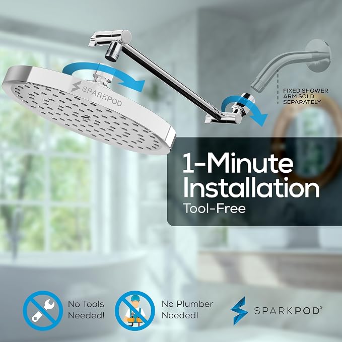 SparkPod Round Rain Shower Head - Image 6